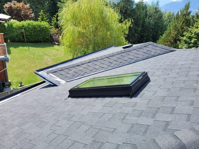 New roof and skylights in squamish