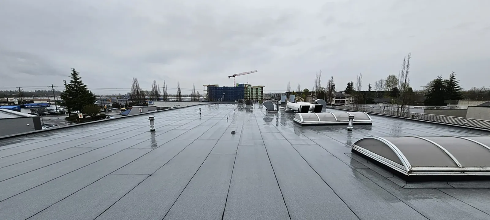 Commercial flat roof completed by Best Quality Roofing