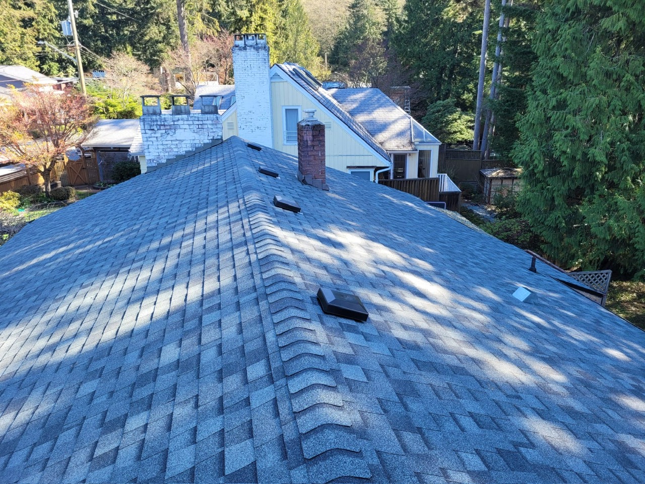 Residential shingle roof replacement project BQR recently completed in North Vancouver